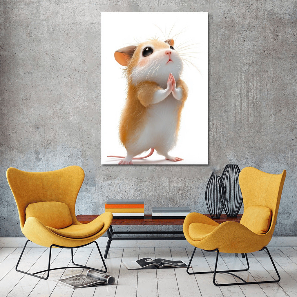 Hamster's Prayer: Adorable Decor for Coziness and Warmth