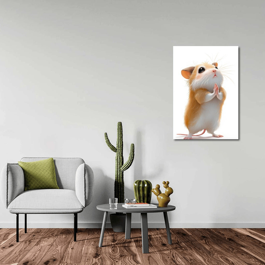 Hamster's Prayer: Adorable Decor for Coziness and Warmth