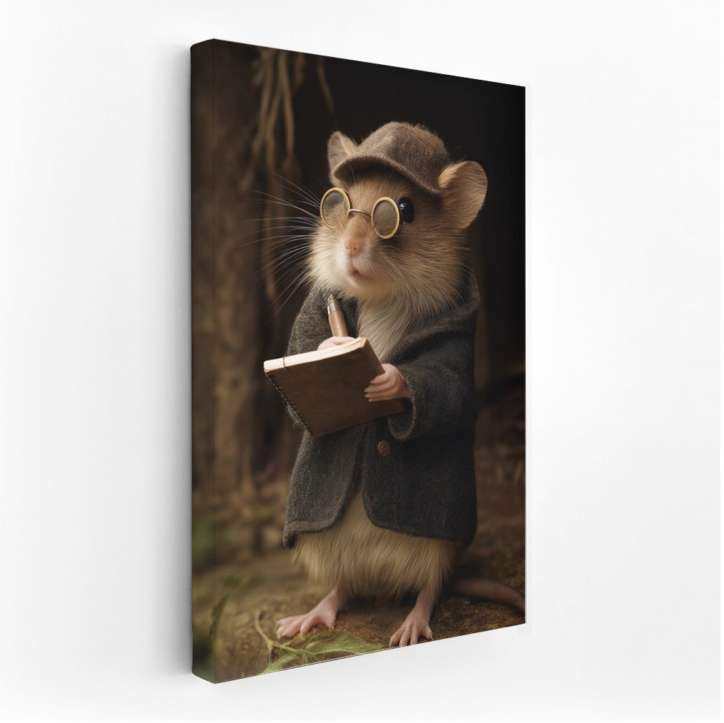 Hamster-detective in glasses: a stylish detective for your interior