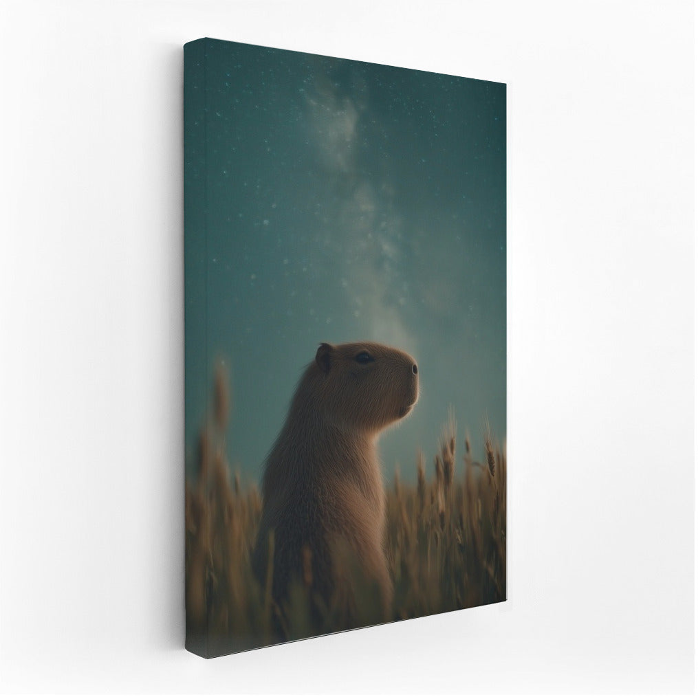 Capybara under the Starry Sky: The Magic of Nature and Space in the Interior