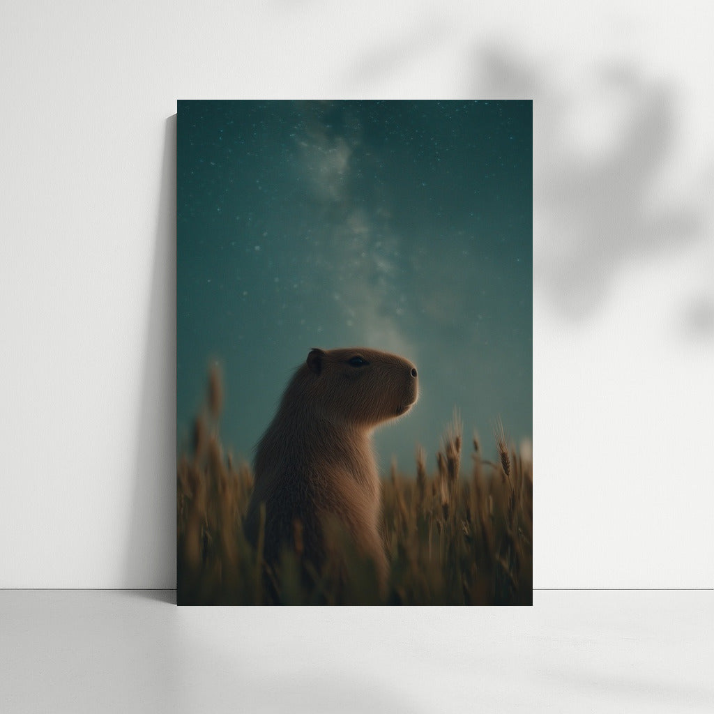 Capybara under the Starry Sky: The Magic of Nature and Space in the Interior