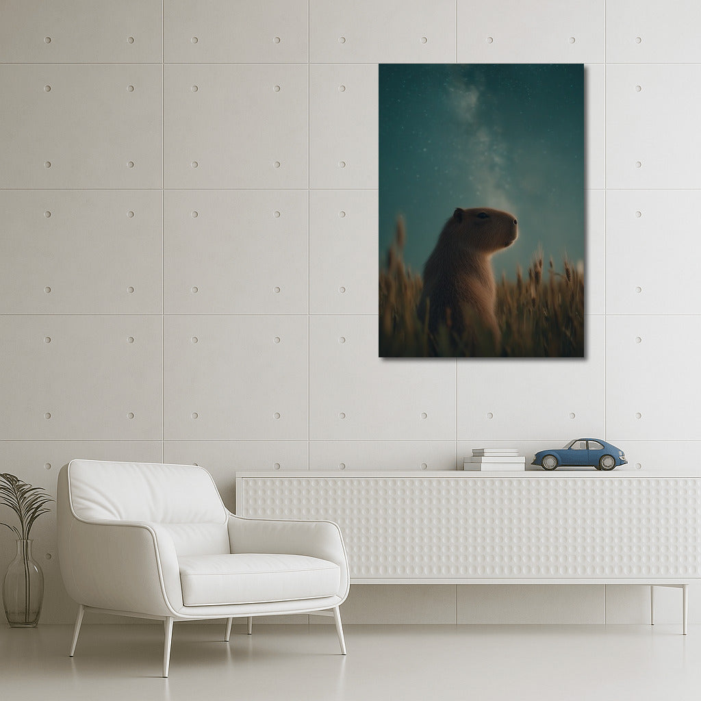 Capybara under the Starry Sky: The Magic of Nature and Space in the Interior