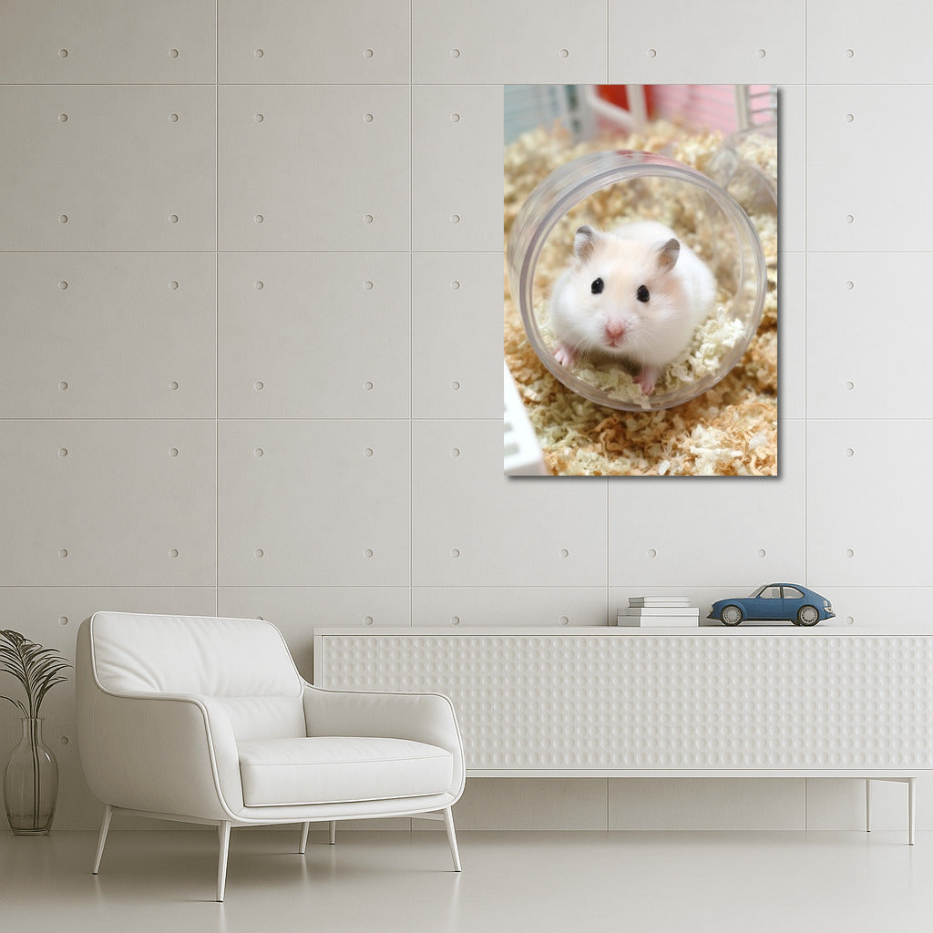 Stylish Hamster in the Pipe: Charm for Your Walls
