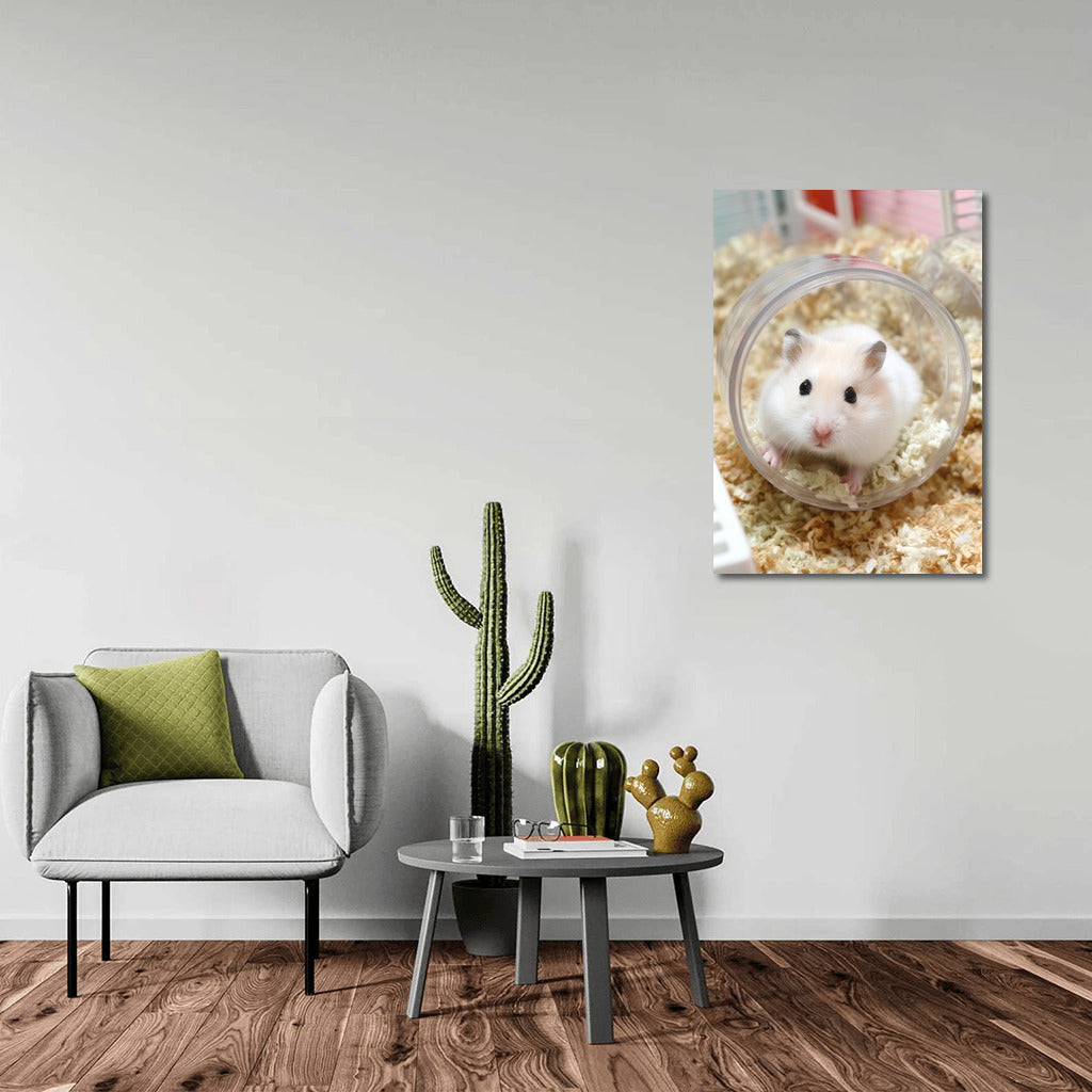 Stylish Hamster in the Pipe: Charm for Your Walls
