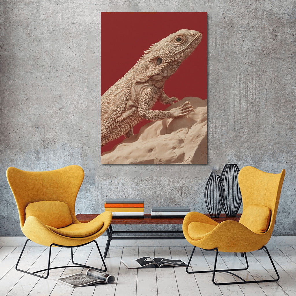 Terracotta Grace: The Graceful Lizard