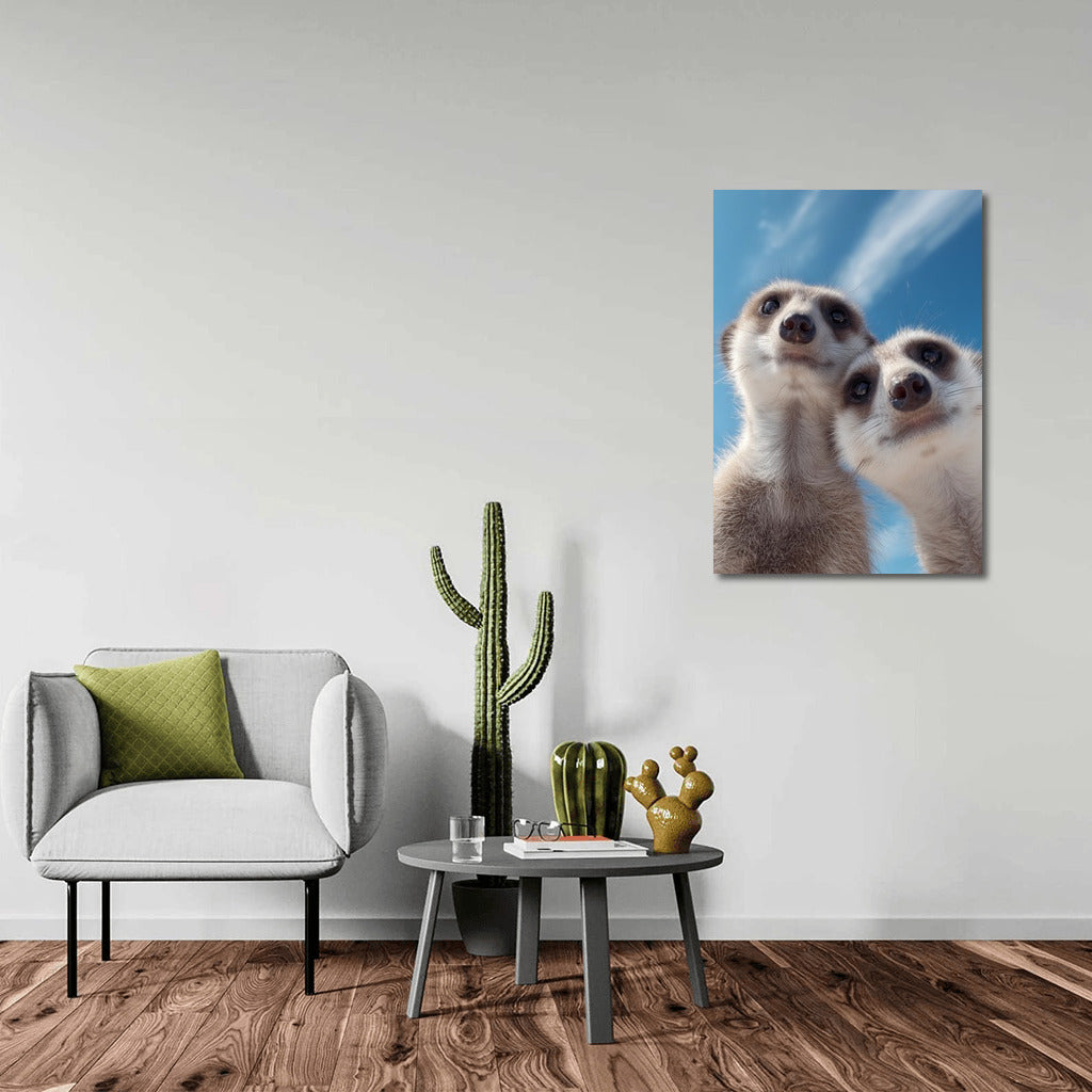 Meerkats in the World of Curiosity: Wall Decoration for a Good Mood