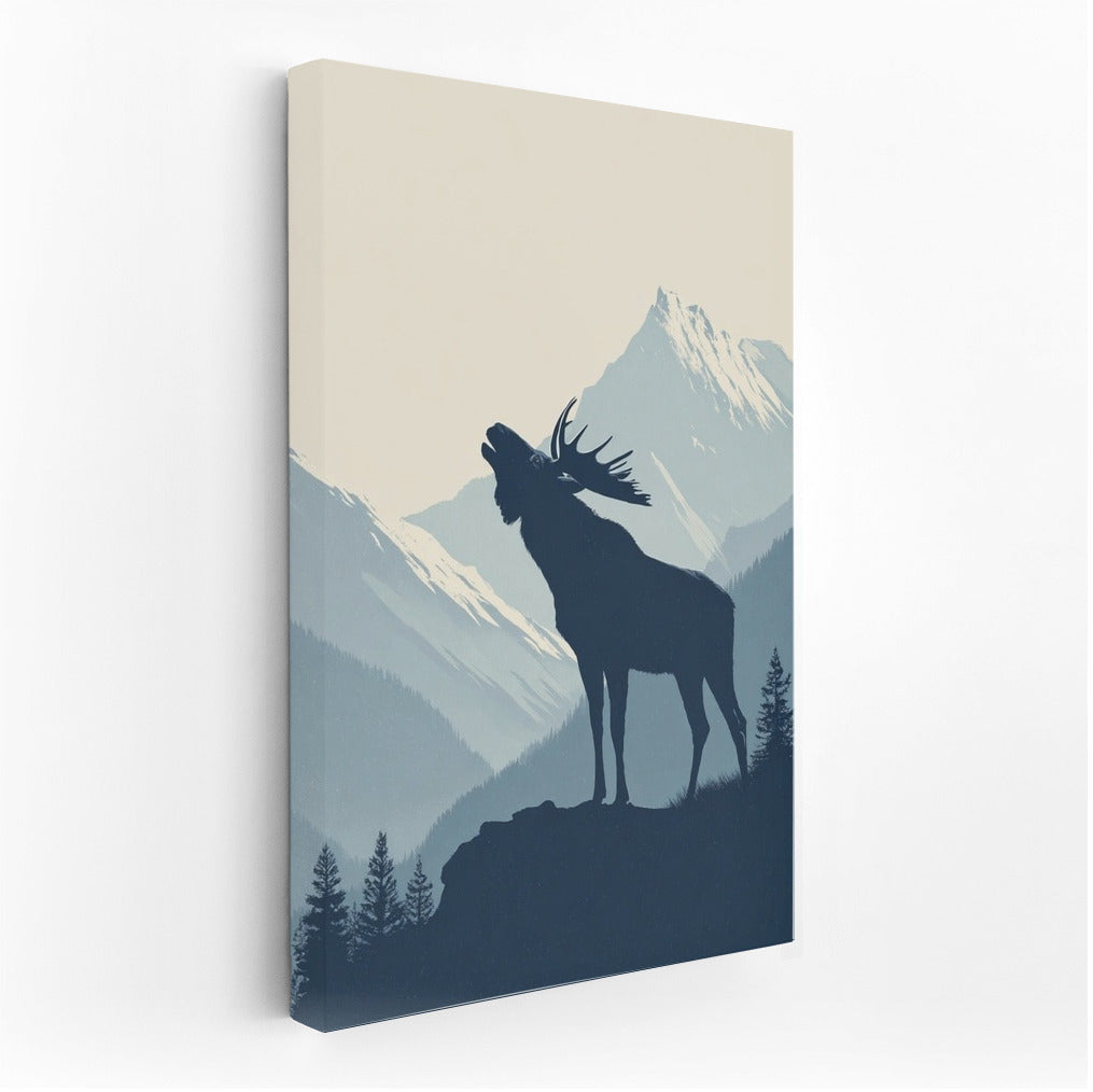 Silhouette of an Elk in the Mountains: The Majesty of Wildlife