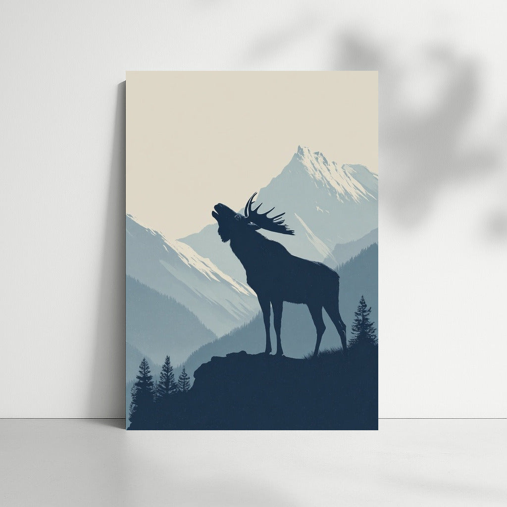 Silhouette of an Elk in the Mountains: The Majesty of Wildlife