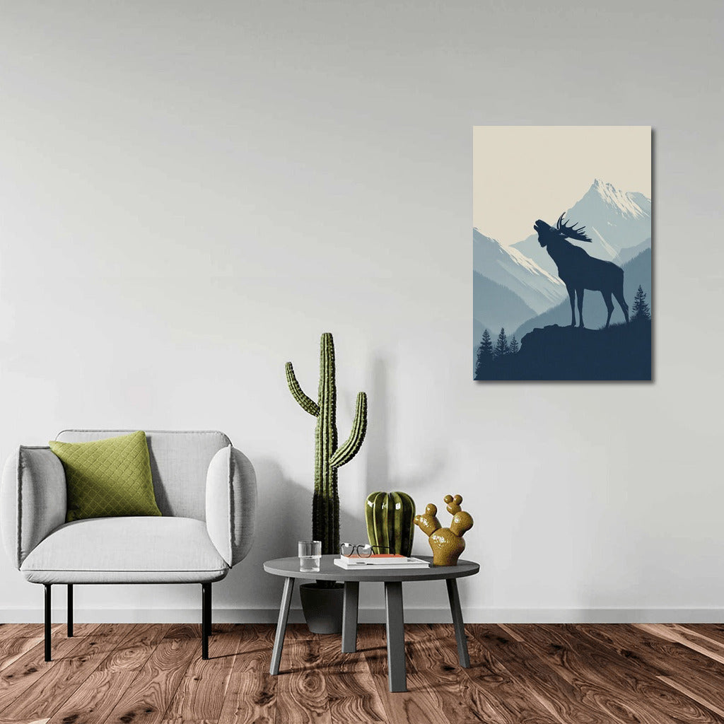 Silhouette of an Elk in the Mountains: The Majesty of Wildlife