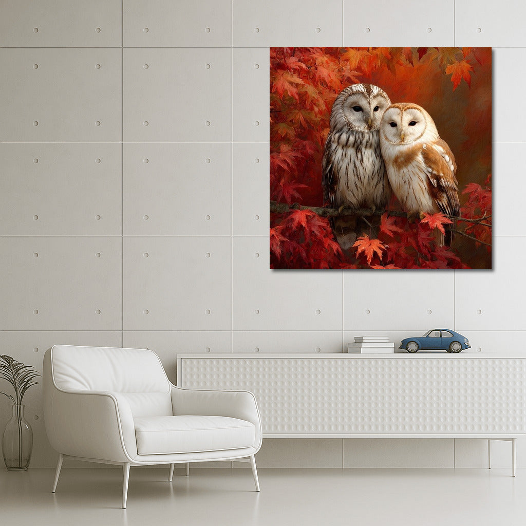 Whisper of the Barn Owls: Autumn Dialogue on Leaves