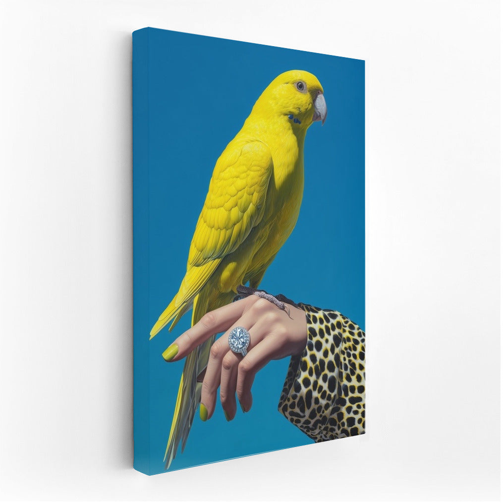 Sunny Macaw: Exotic Yellow Parrot for Interior