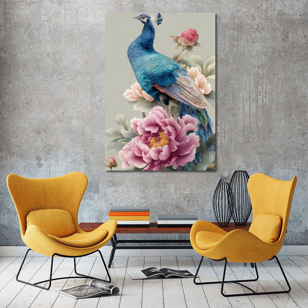 The Majesty of a Peacock Among Peonies: Inspiration and Harmony for Your Interior
