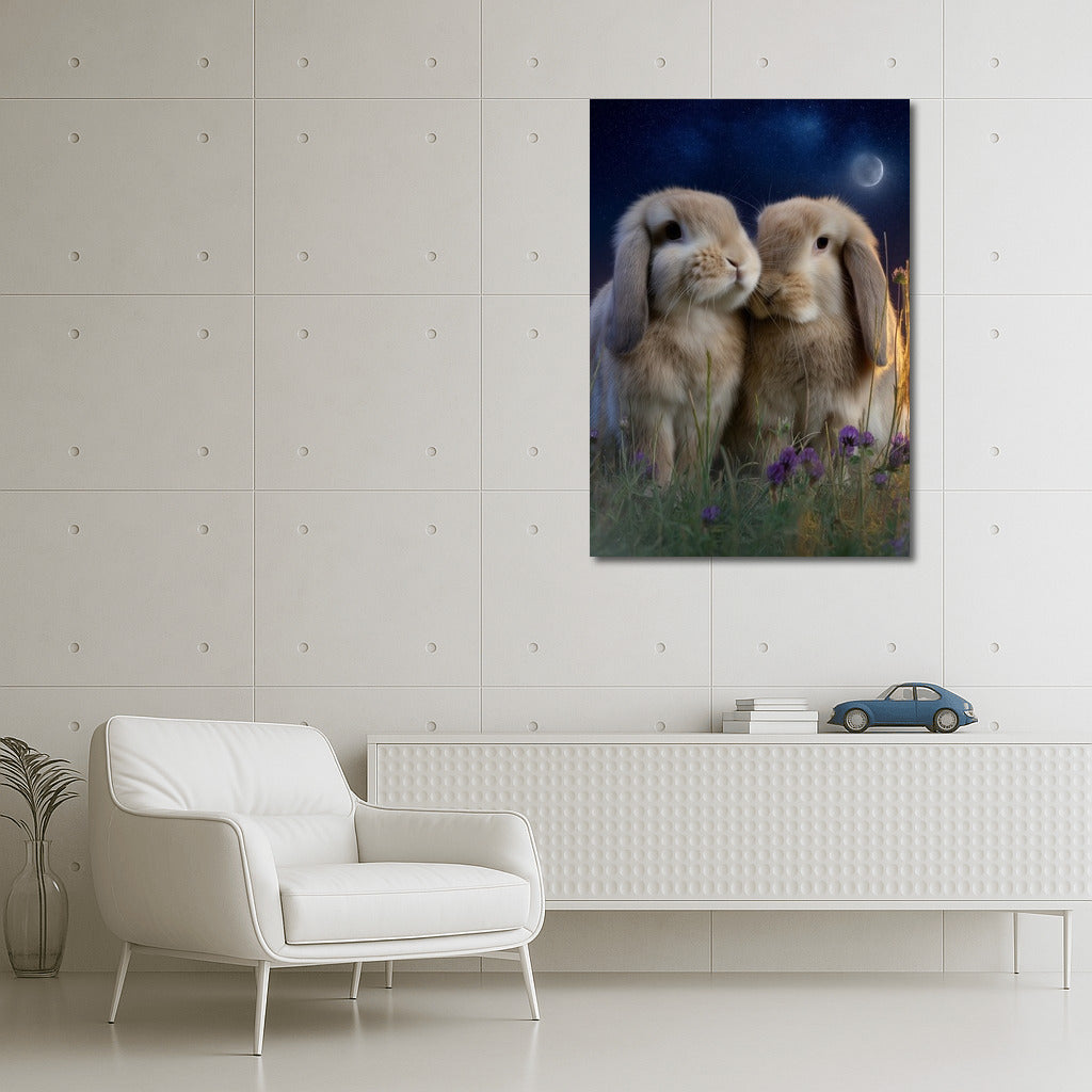 Starry Night of the Rabbits: Comfort and Tenderness Under the Sky