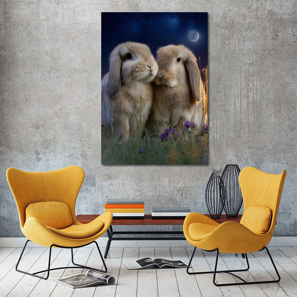 Starry Night of the Rabbits: Comfort and Tenderness Under the Sky