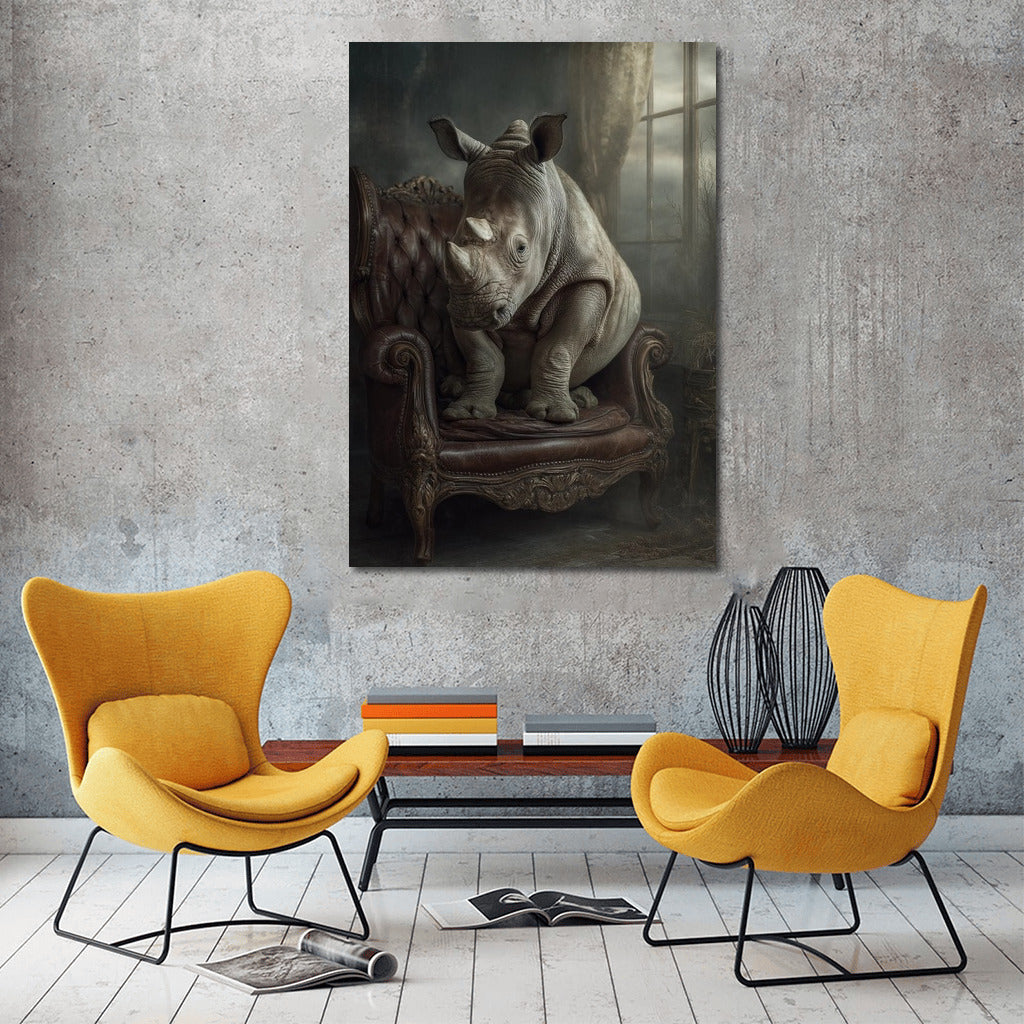 Rhinoceros in a Chair: Exoticism and Style for Your Interior