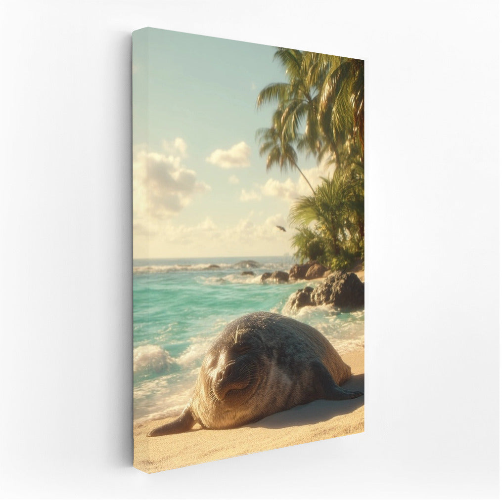 Seal in Sunny Relax: Beach Tranquility