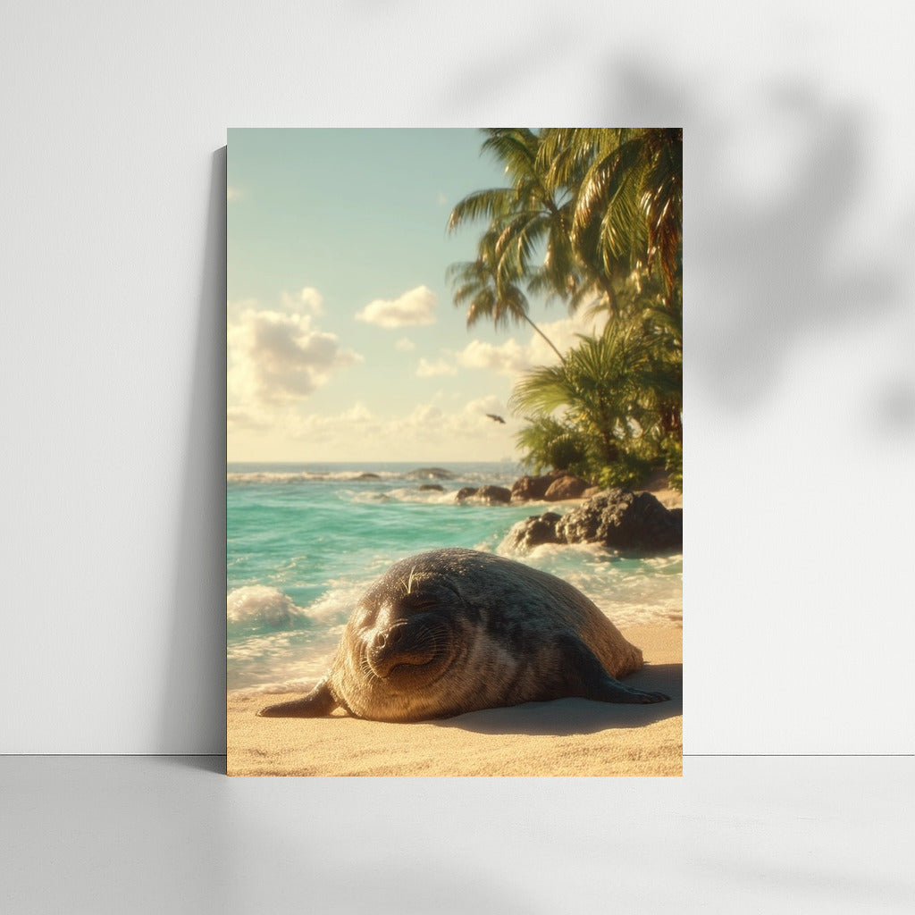 Seal in Sunny Relax: Beach Tranquility