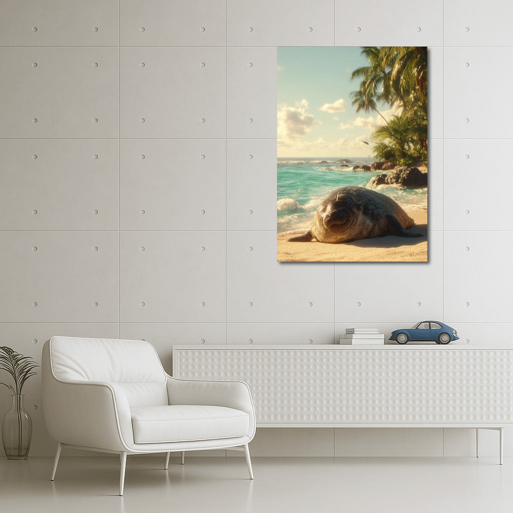 Seal in Sunny Relax: Beach Tranquility
