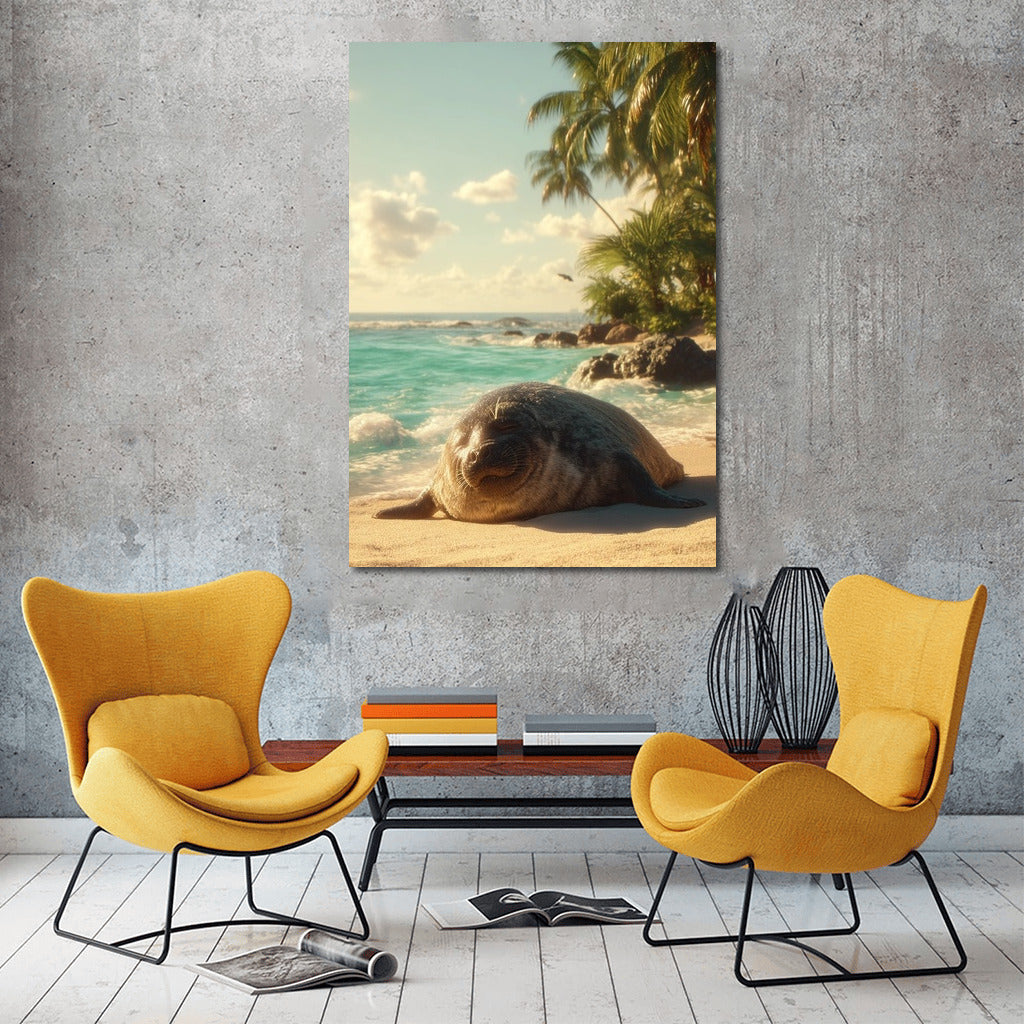 Seal in Sunny Relax: Beach Tranquility