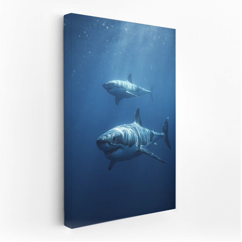 Graceful White Shark: Ocean Freshness for Your Interior