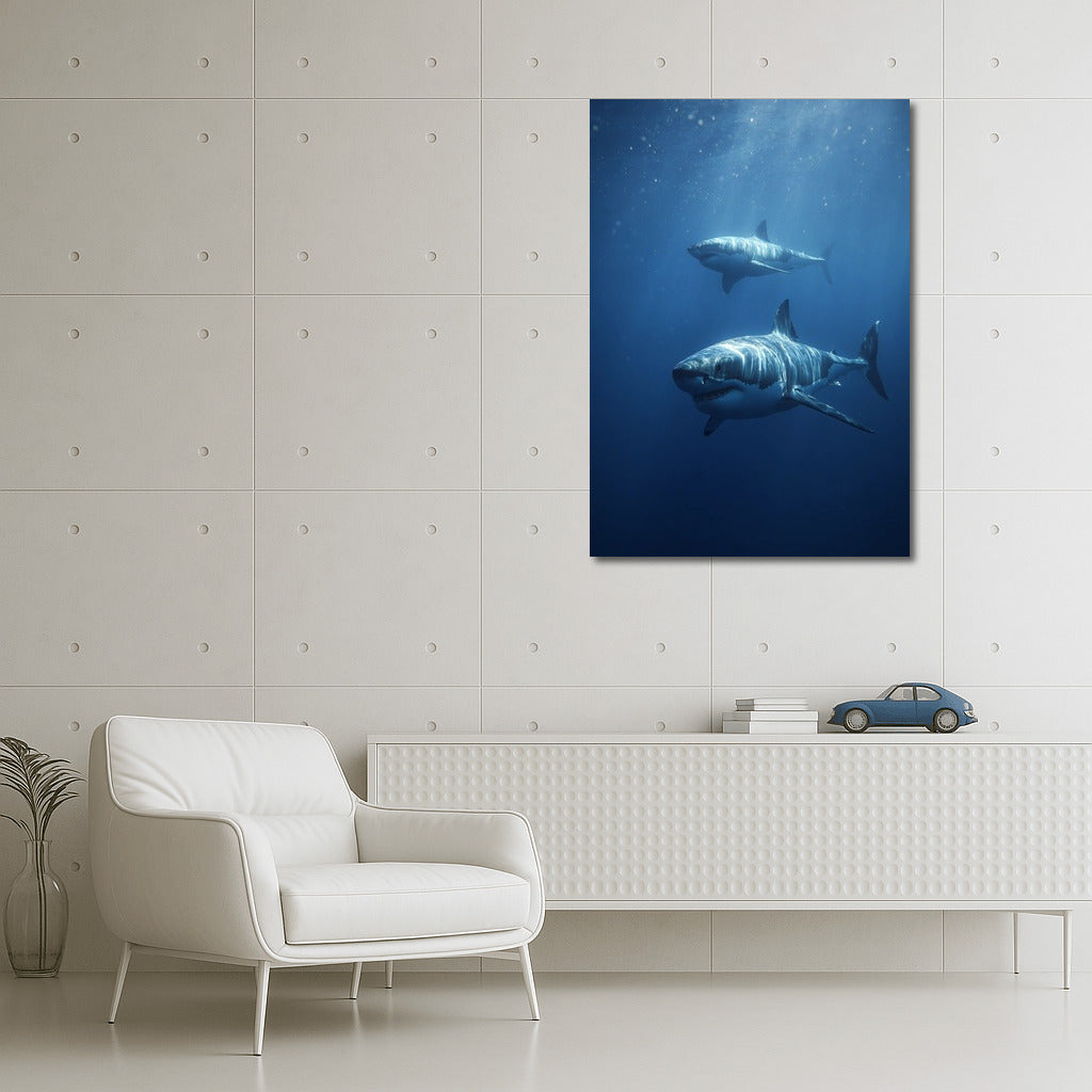 Graceful White Shark: Ocean Freshness for Your Interior