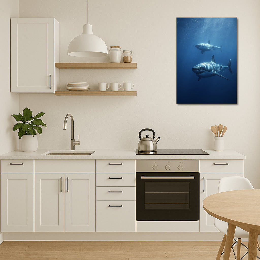 Graceful White Shark: Ocean Freshness for Your Interior