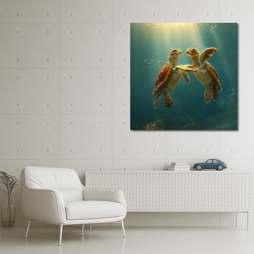 Sea Turtles Dance in the Sunbeams