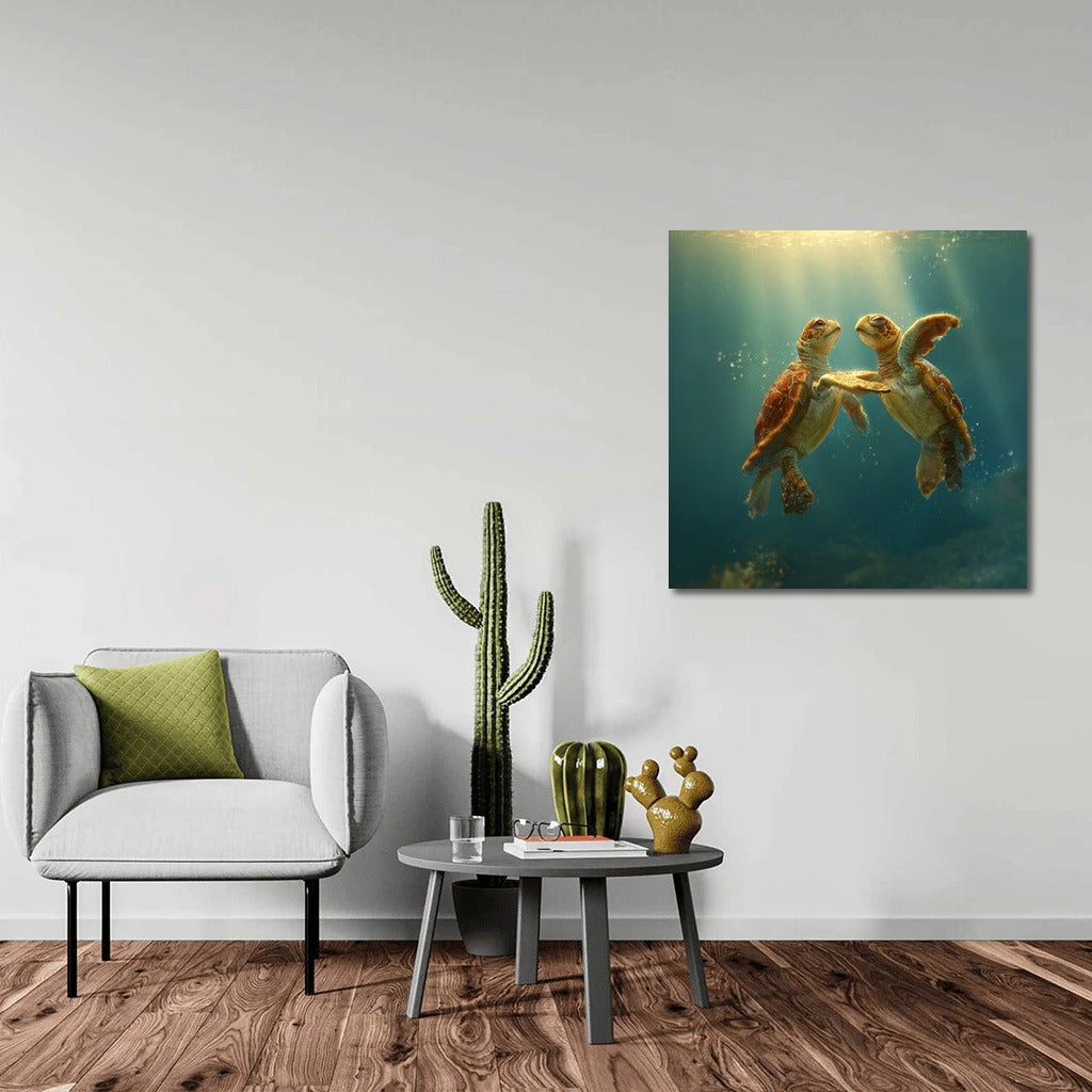 Sea Turtles Dance in the Sunbeams