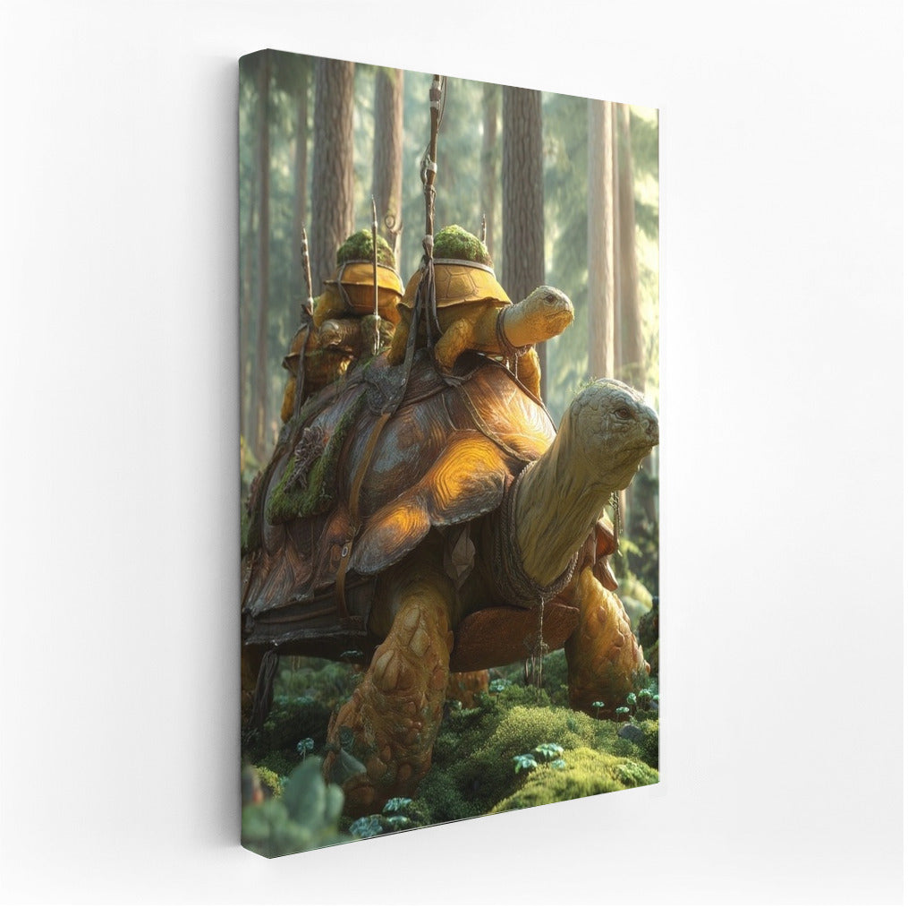 The Giant Turtle's Journey Through the Fairytale Forest