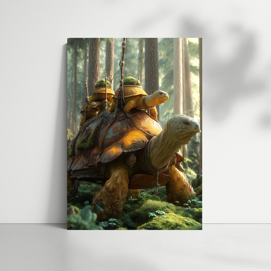 The Giant Turtle's Journey Through the Fairytale Forest