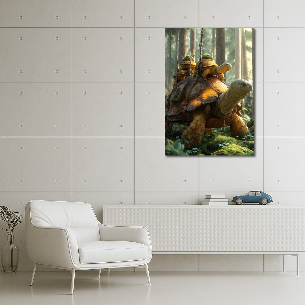 The Giant Turtle's Journey Through the Fairytale Forest