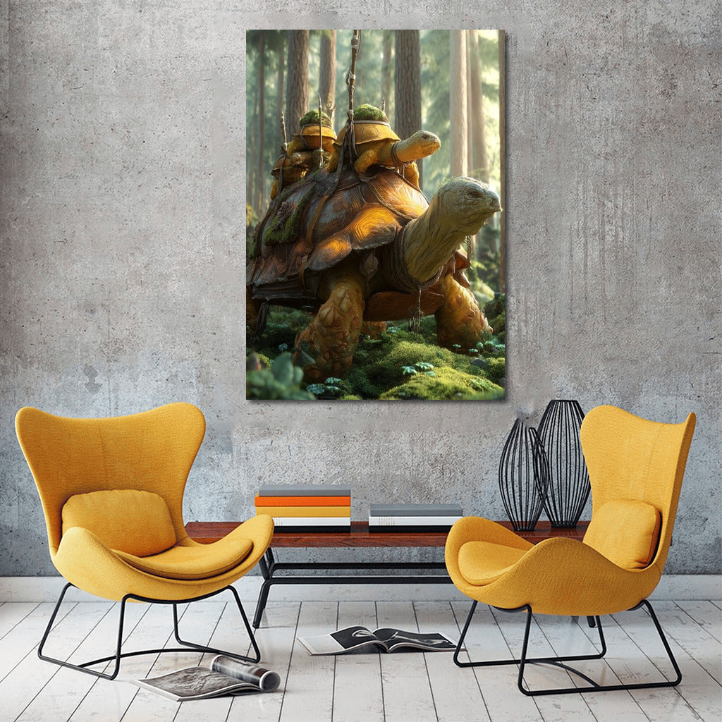 The Giant Turtle's Journey Through the Fairytale Forest