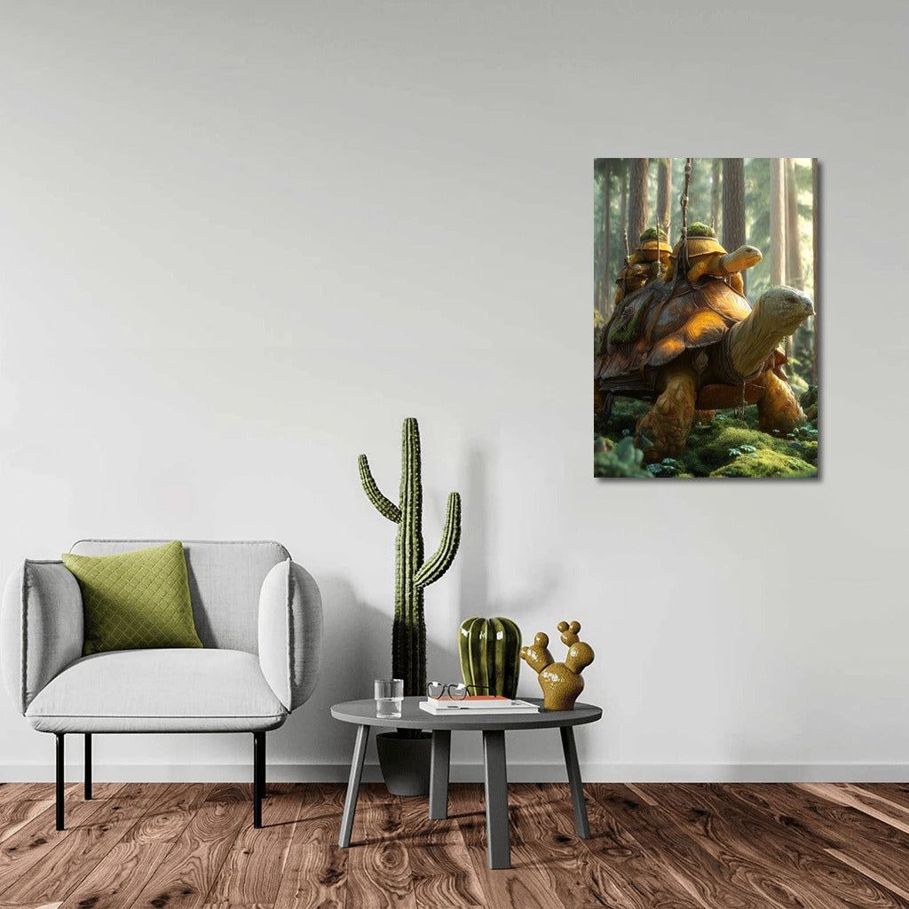 The Giant Turtle's Journey Through the Fairytale Forest