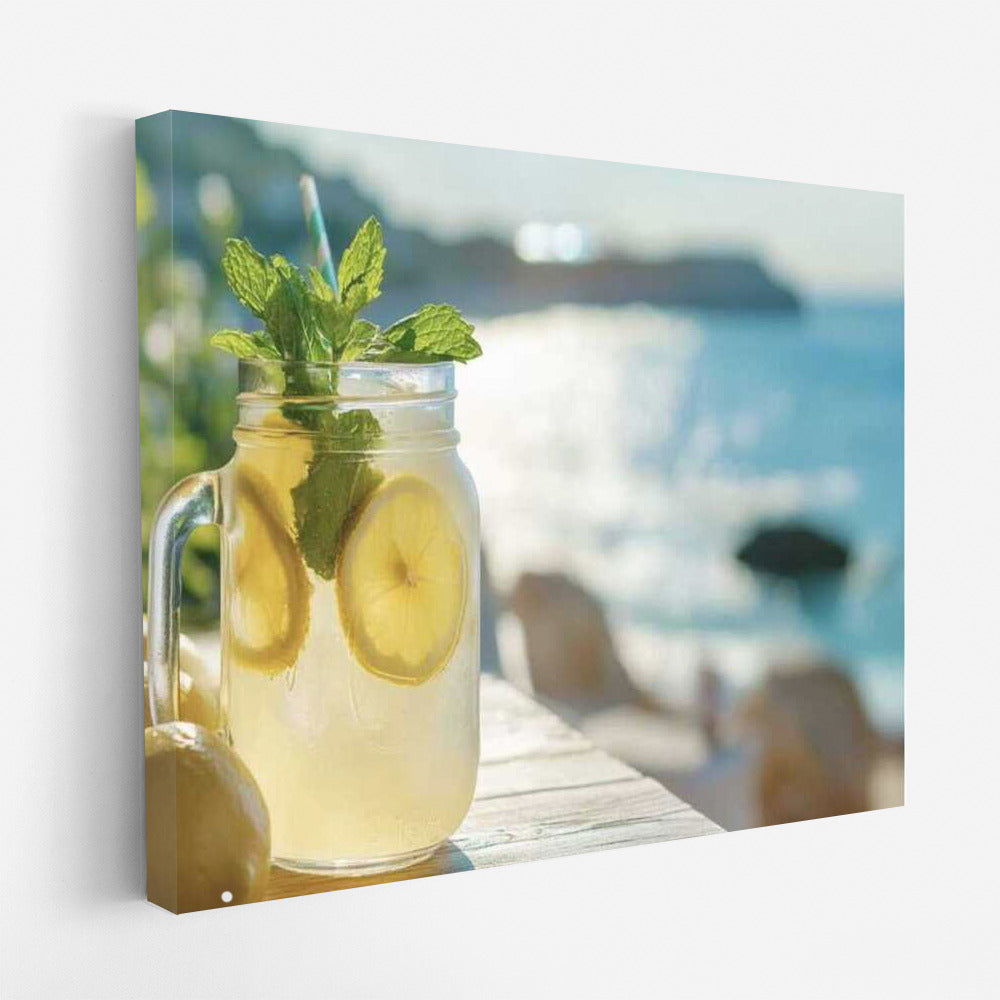 Sunny Lemonade Blast: A Refreshing Day by the Sea