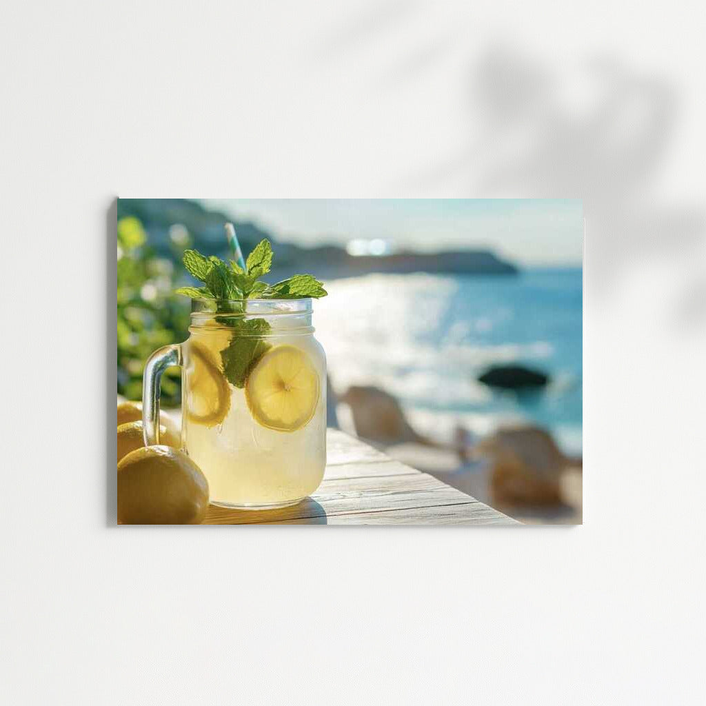 Sunny Lemonade Blast: A Refreshing Day by the Sea