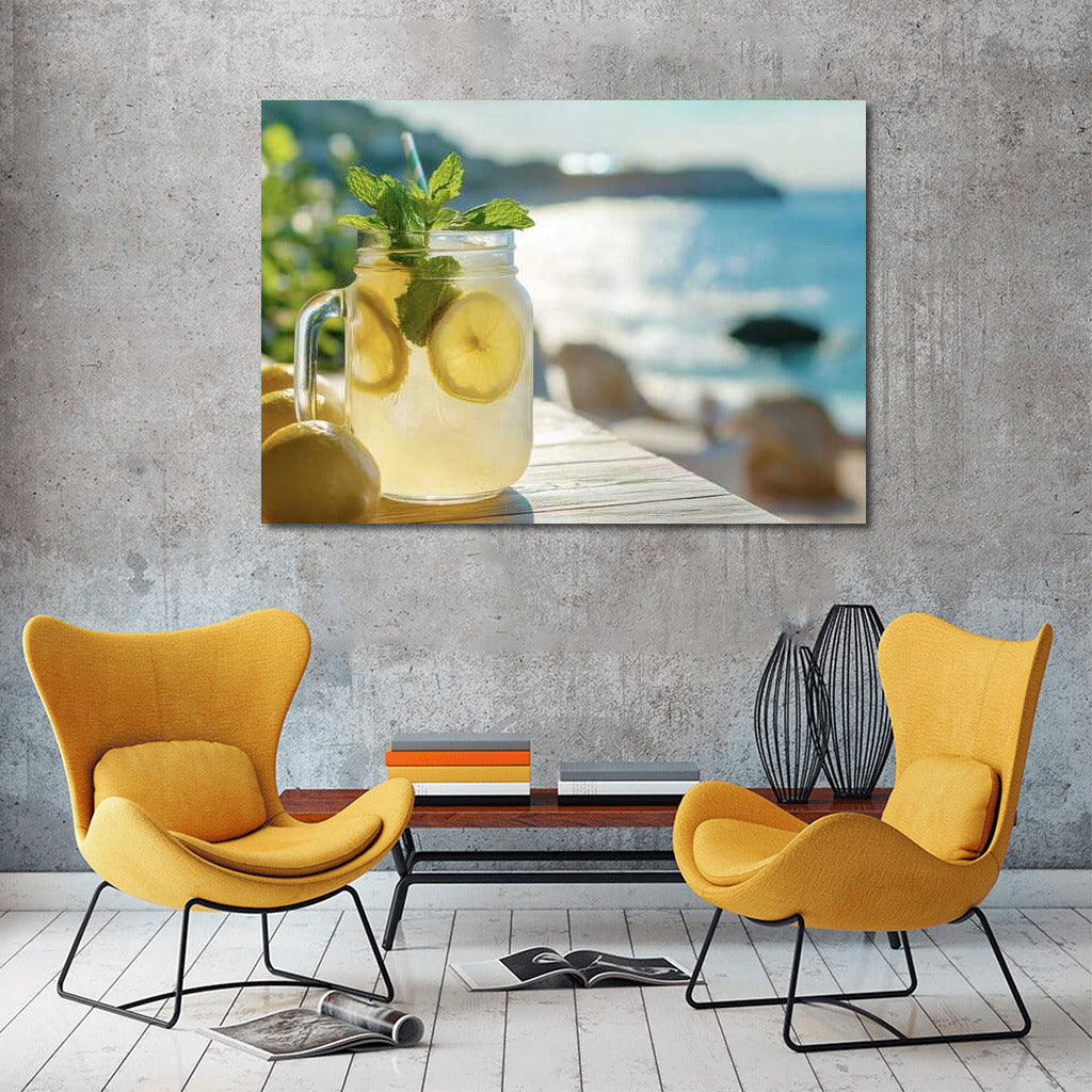Sunny Lemonade Blast: A Refreshing Day by the Sea
