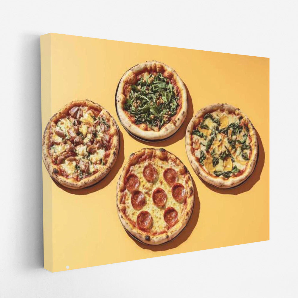 Quartet of Pizza Masters: Appetizing Accent for Interior