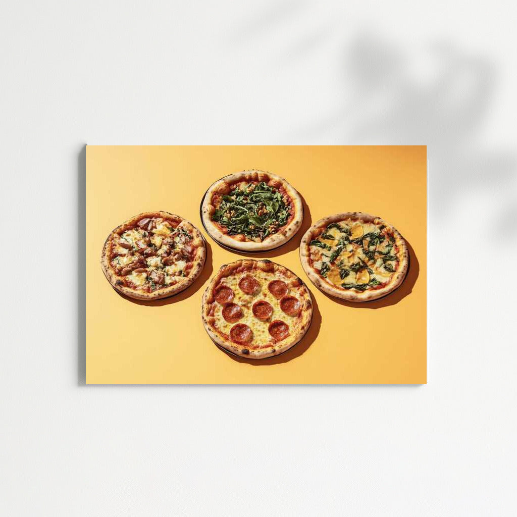 Quartet of Pizza Masters: Appetizing Accent for Interior