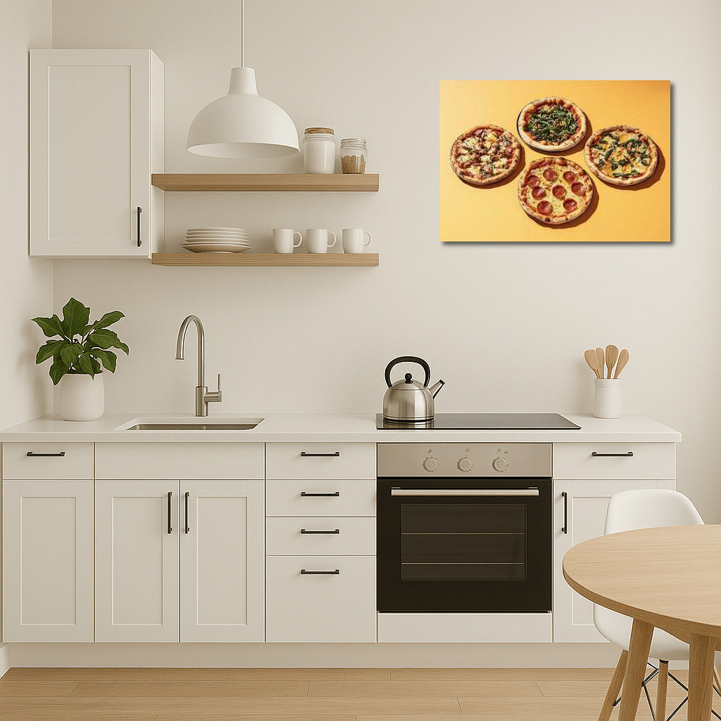 Quartet of Pizza Masters: Appetizing Accent for Interior