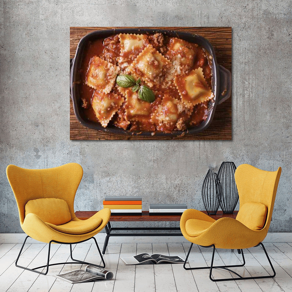 Ravioli in Tomato Sauce: Italian Gastronomy on Your Wall