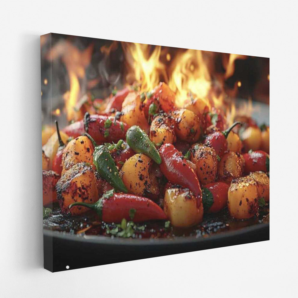 Fire Peppers: A Spicy Dance of Vegetables