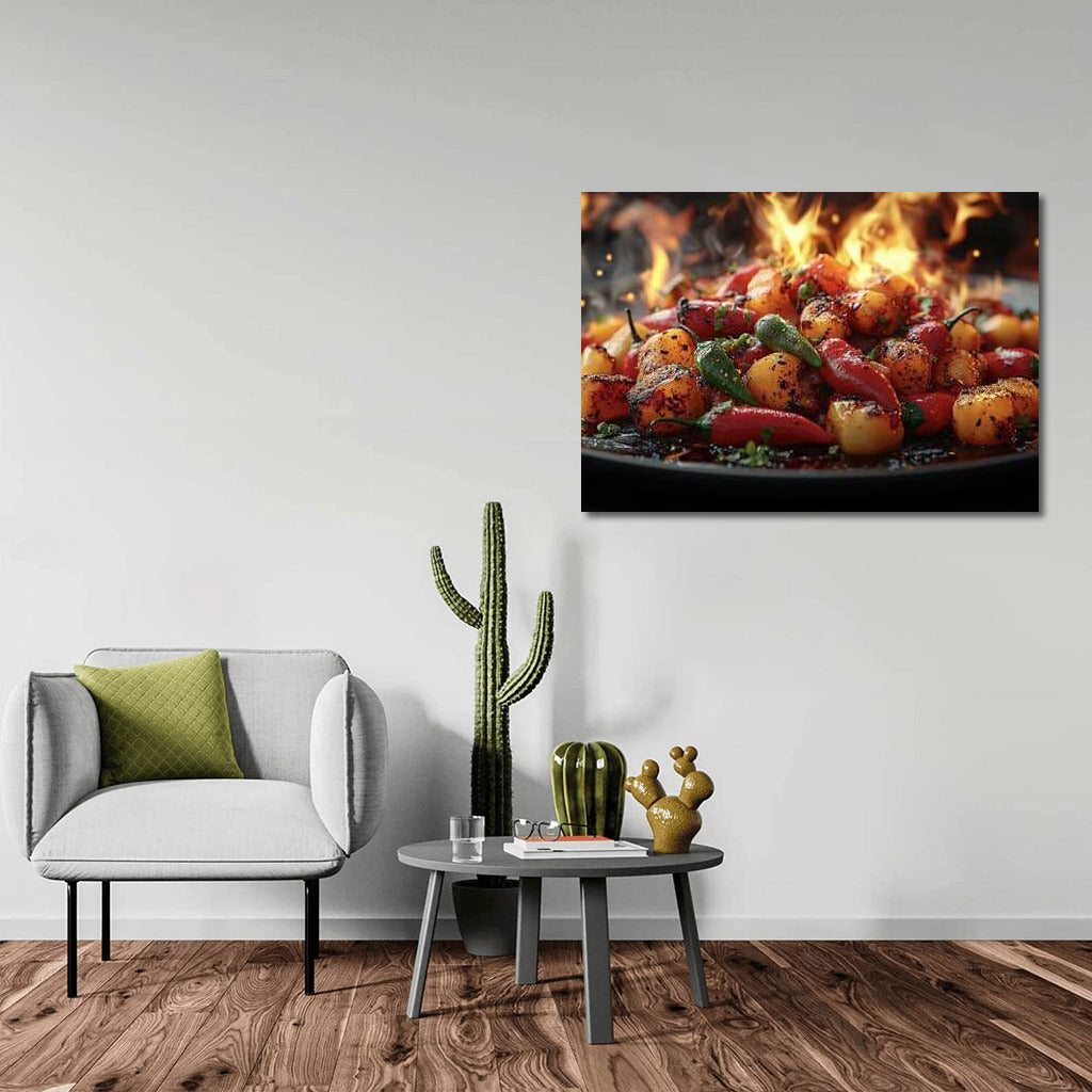 Fire Peppers: A Spicy Dance of Vegetables