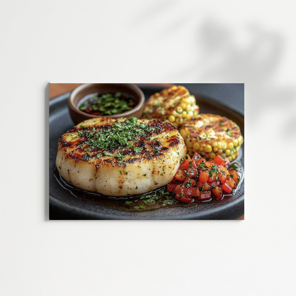 Gourmet Steak with Vibrant Red Peppers