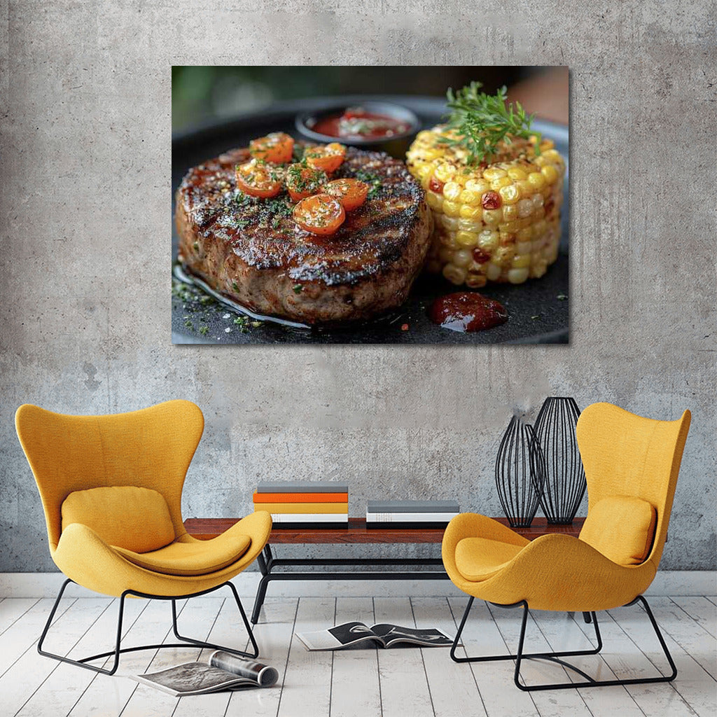 Gourmet Steak with Red Pepper: Spicy Elegance for Your Interior
