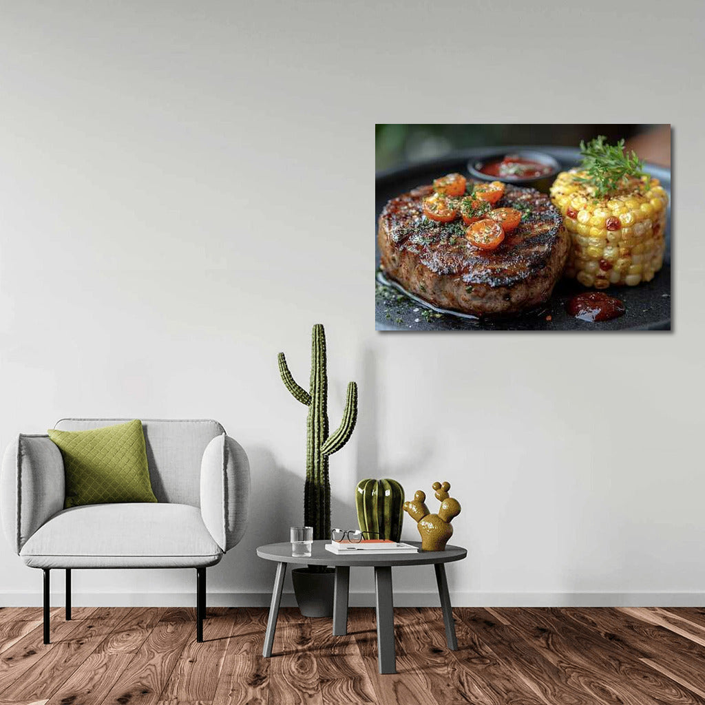 Gourmet Steak with Red Pepper: Spicy Elegance for Your Interior