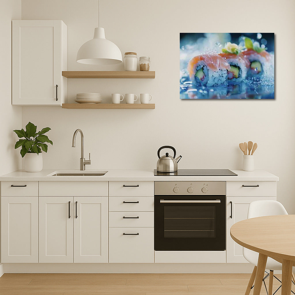 Juicy Salmon Sushi: Tasty Temptation on Your Wall