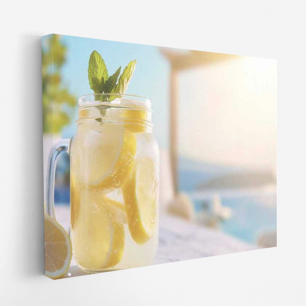 Lemonade Freshness: Bright Lemon Drink for Interior