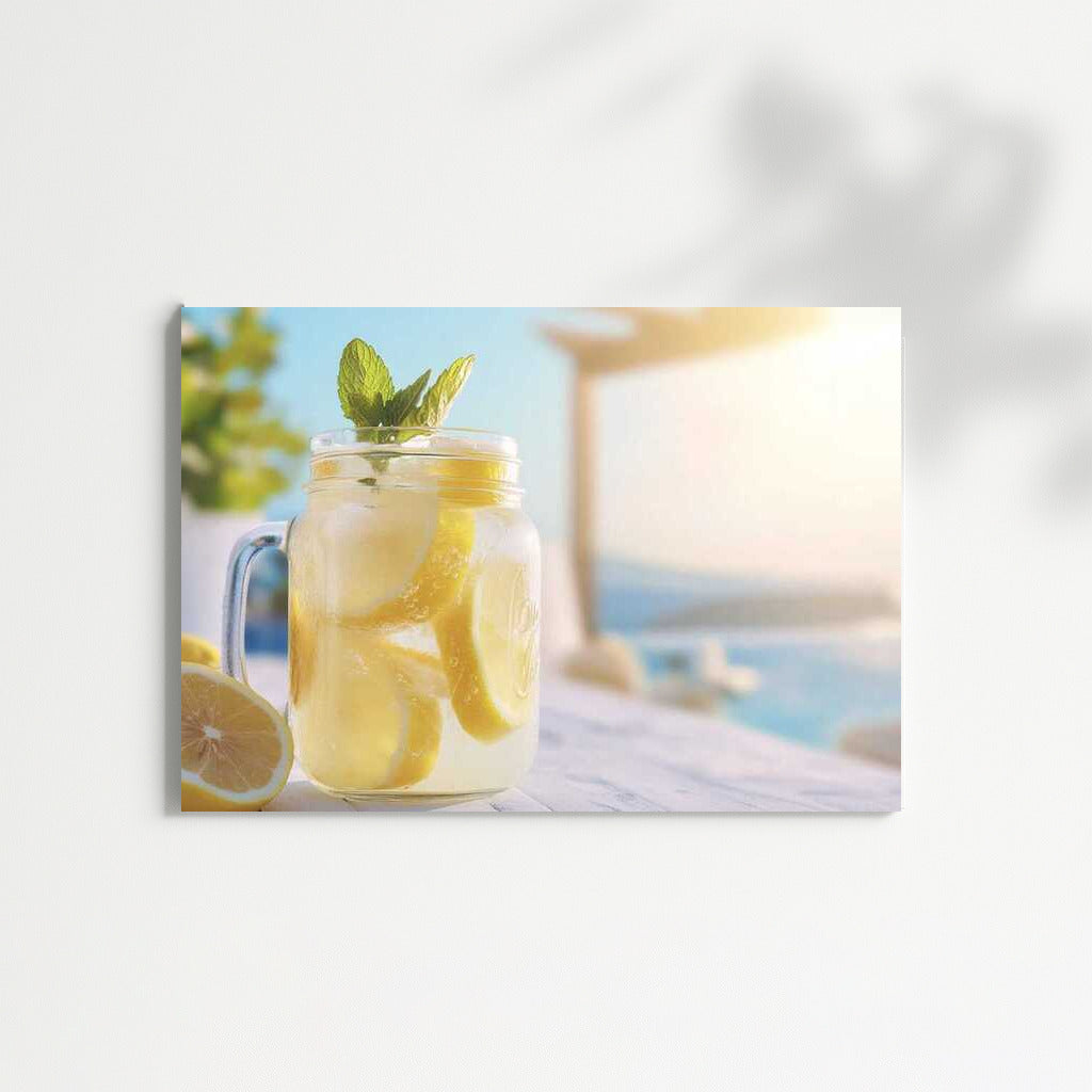 Lemonade Freshness: Bright Lemon Drink for Interior
