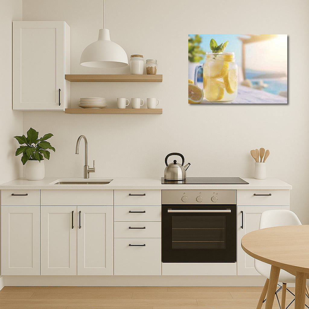 Lemonade Freshness: Bright Lemon Drink for Interior