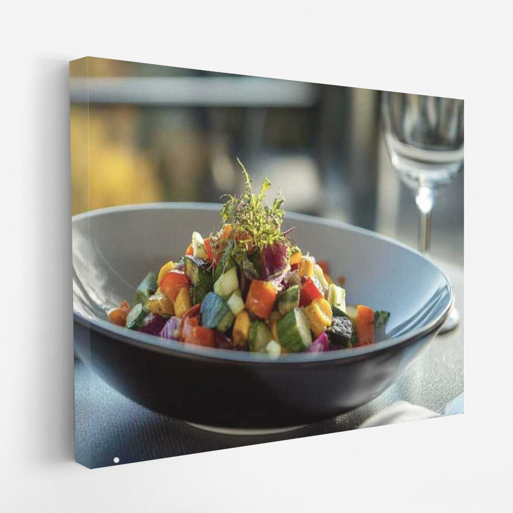 Vibrant Explosion of Vegetable Salad: Freshness and Color on Your Wall